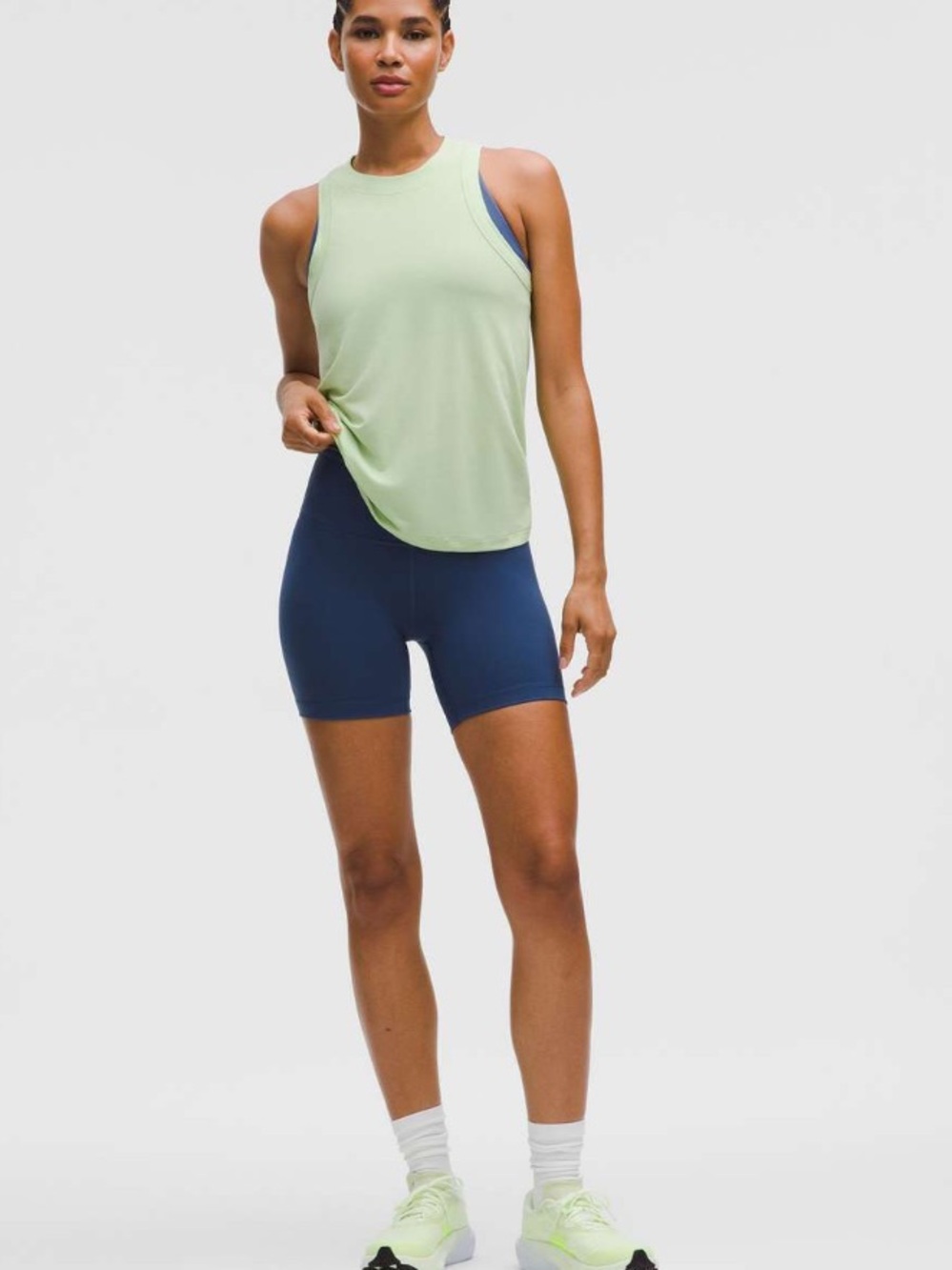 Lululemon Wunder Train High-Rise Short 6" Blue Twill